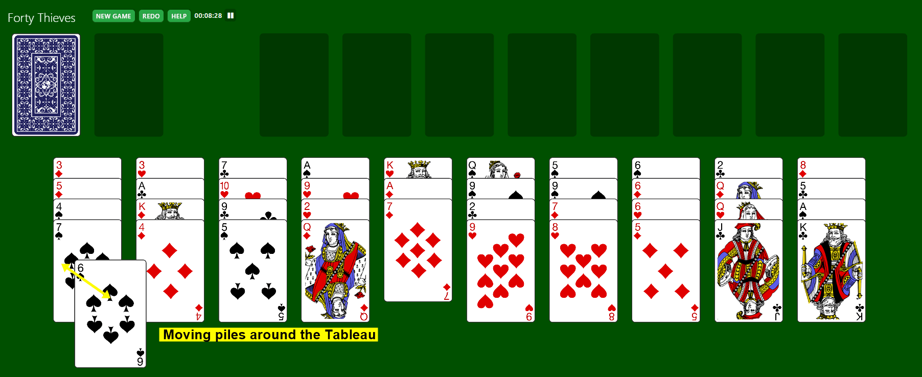 Fortythieves Solitaire - Play Online - Solitaire