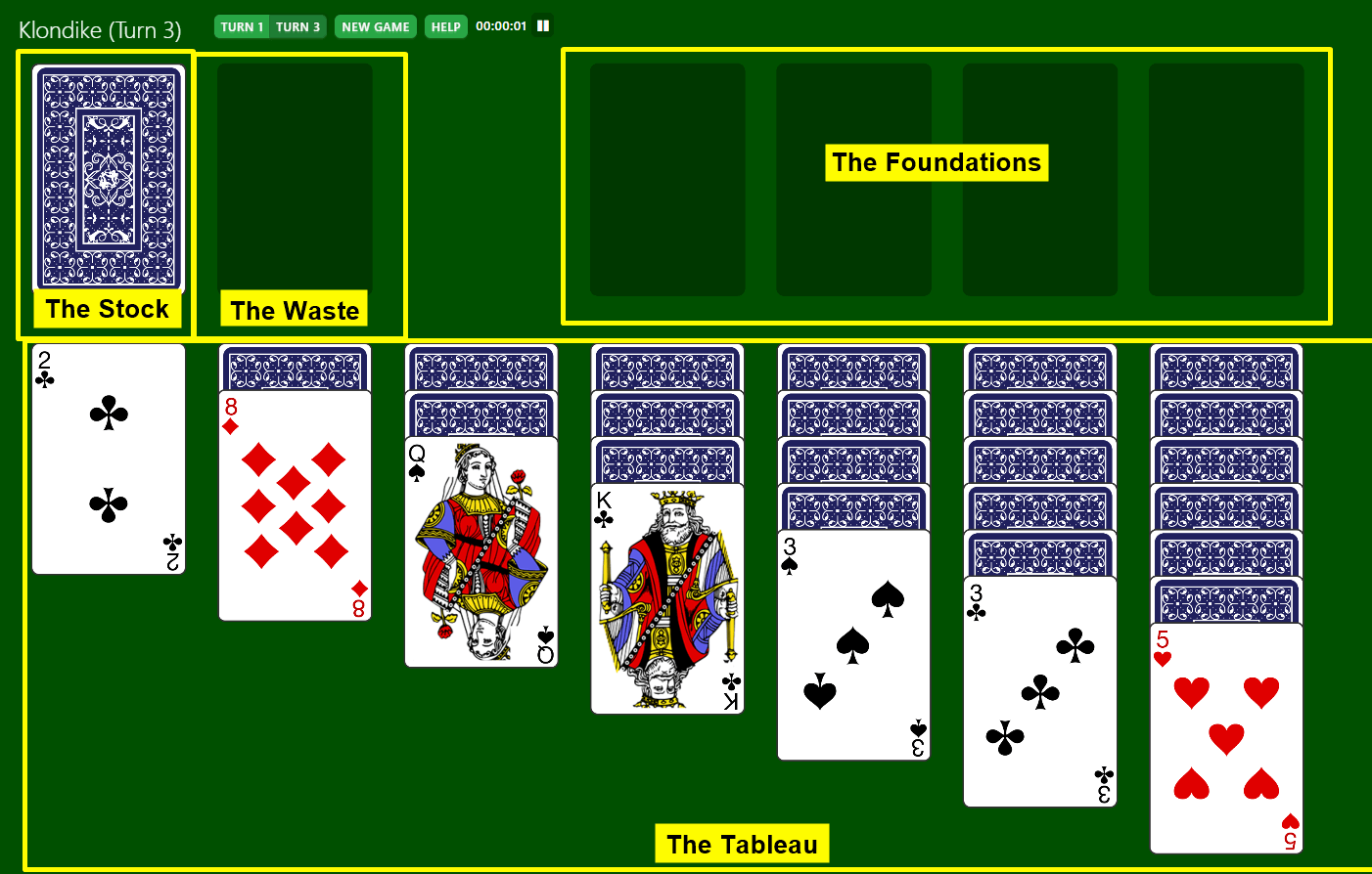 klondike solitaire card game