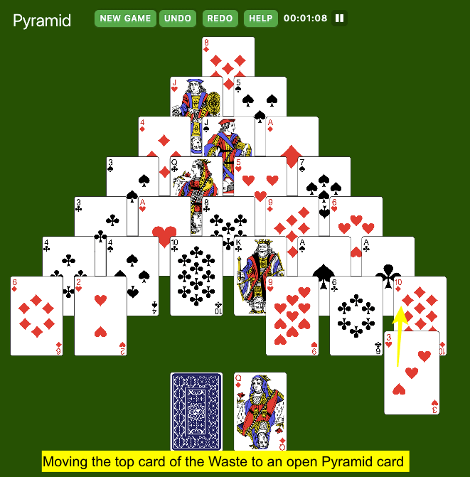 play free pyramid solitaire online