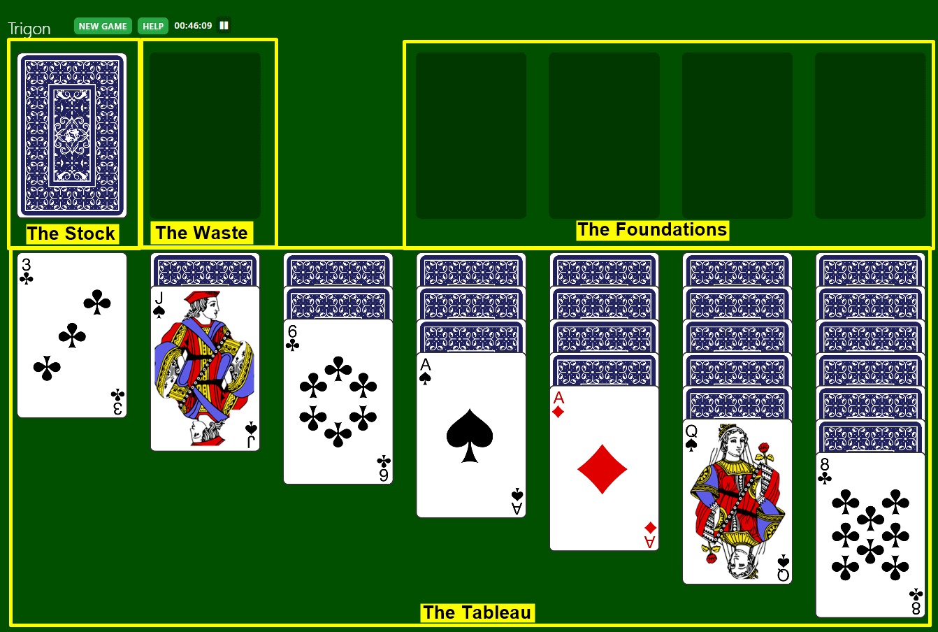 Trigon Solitaire - Play Online - Solitaire